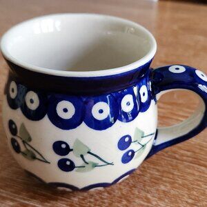 Original Polish Pottery Bubble Mug Hand Made in Poland